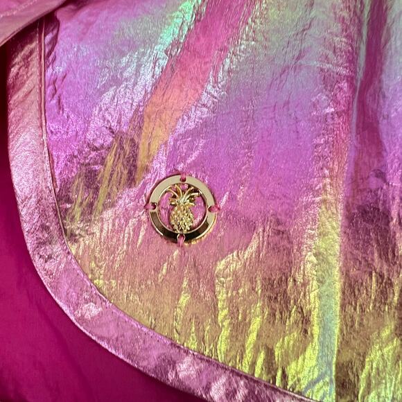 Simply Southern High Waisted Shorts Hot Pink Rainbow Large Pineapple NEW 90s - Picture 2 of 9